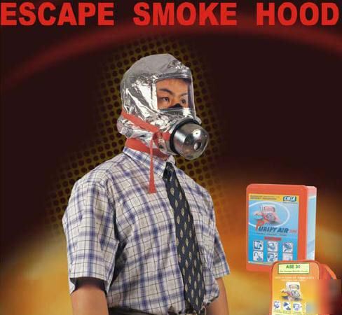 Smoke fire safety evacuation mask / hood ASE30 