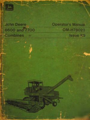 John deere 6600 7700 combine operator manual