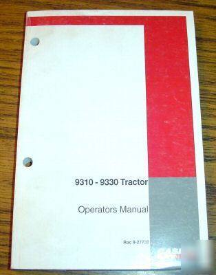 Case ih 9310 & 9330 tractor operators owner manual book