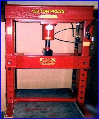 U.s.a. made 150 ton air~hydraulic shop press