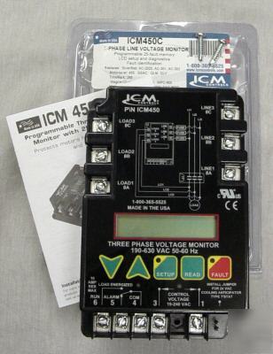 New ICM450 three phase line voltage monitor ICM450C * *