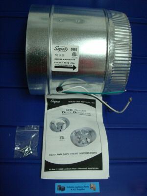 New db series duct booster supco 120 vac 60 hz DB8 save
