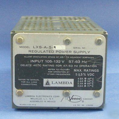 Used lambda lxs-a-5-r 5-volt linear power supply