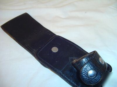 Black leather baton holder 