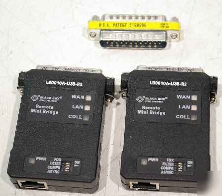 2- black box LB0010A-U35-R2 v-35 remote mini bridges