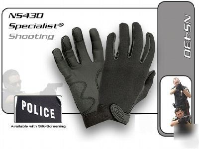 Hatch specialist shooting gloves - police logo l large