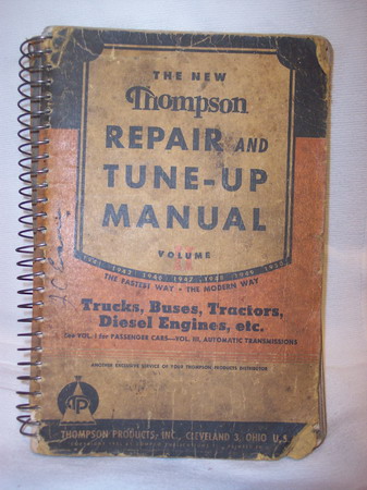 Vintage thompson heavy duty tune up manual tractors