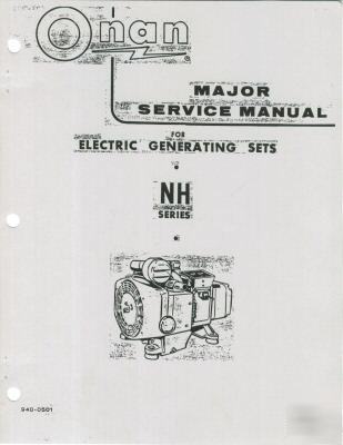 Onan nh rv genset major service manual 940-0501 1973