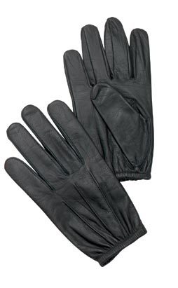 New police duty search black cowhide gloves size xl