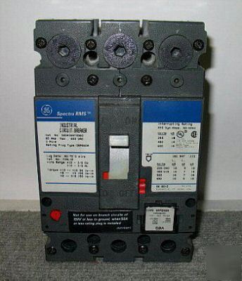 Ge spectra rms 60A 600V 3 pole circuit breaker SRPE60A