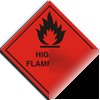 Highly flamm.sign - semi rigid-230X230MM(ha-001-rg)