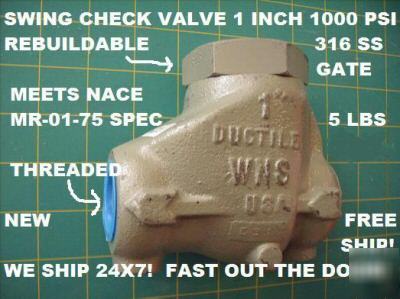 New check valve swing ductile 1000 psi 1