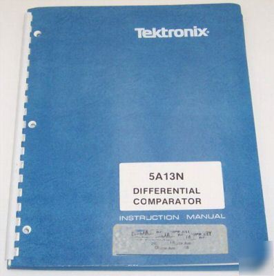 Tek 5A13N differential comparator instruction manual