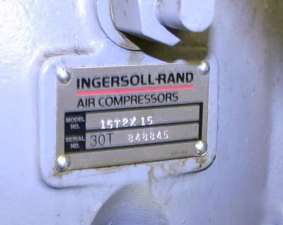 Air compressor ingersoll-rand 30 mdl 15T2X15 1000 psi