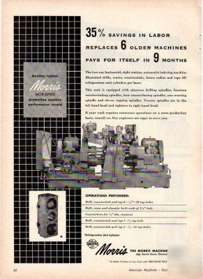 Morris machine tool cincinnati oh auto indexing ad 1953