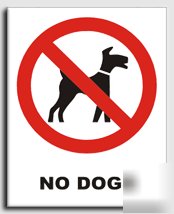 No dogs sign-semi rigid-200X250MM(pr-024-re)