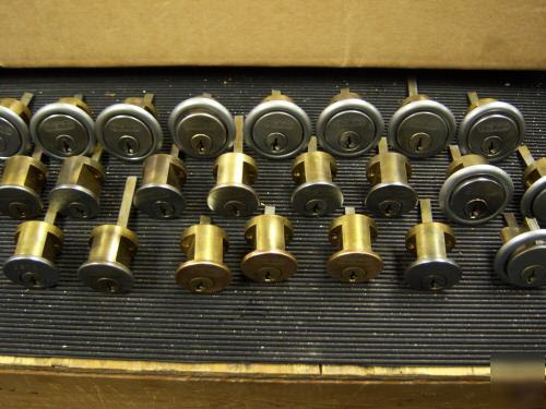 Vintage rim cylinders von duprin orig. w/ extras lg lot