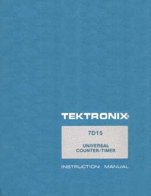 Tek 7D15 service/op manual in 2 res w/txtsrch+extras