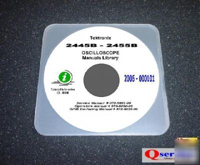 Tektronix tek 2455B operators+service+gpib manuals cd
