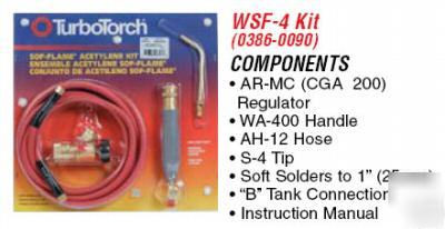 New turbotorch 0386-0090 wsf-4 sof-flame torch kit - 