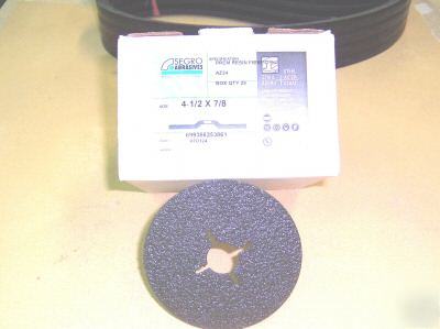 4-1/2 x 7/8, AZ24 grit segro premium resin fibre disc