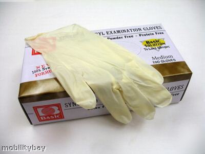 Vinyl disposable glove powder free 100PCS/box yellow m.