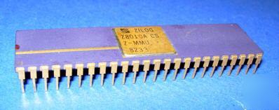 Vintage Z8010ACSZILOG microprocessor gold purpl ceramic