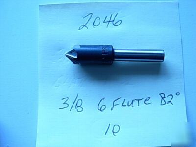 3/8 6 flute 82 degree hss countersink 2046 10 lots of 1
