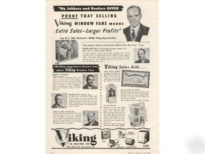 Viking air conditioner & fans ad 1951 conditioning