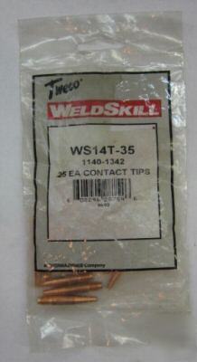 Tweco WS14T-35 1140-1342 weldskill contact tip (25 pk)