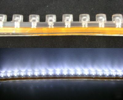 3,white 48CM pvc neon light stripe 12V waterproof led 