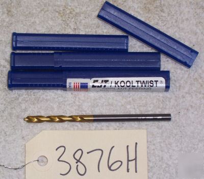 New (3) kooltwist carbide coolant drills, 13/64