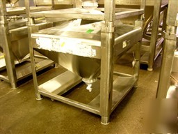 Used: b&g tote, 16 cu ft, sanitary stainless steel cons