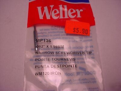 Weller soldering iron tip MP136 ( qty 1 ea )