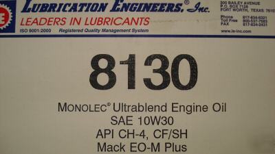 Lubrication engineers 8130 ultrablend 10W30 full drum