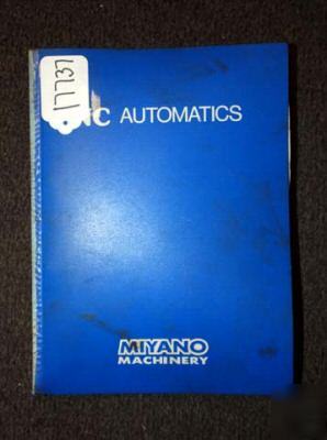 Miyano manual for cnc-7BC operating manual