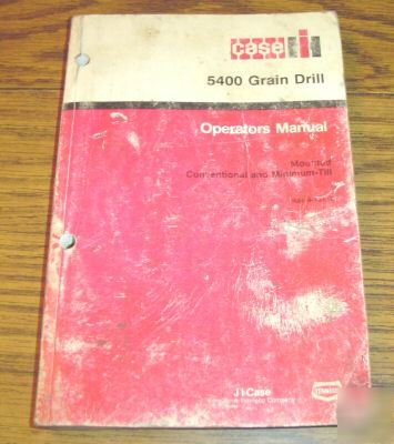 Case ih 5400 grain drill operator's manual book catalog