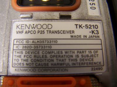 Kenwood tk-5210 K3 P25 vhf radio *free shipping*
