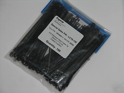 316 stainless steel black ladder cable ties 150X7MM 100