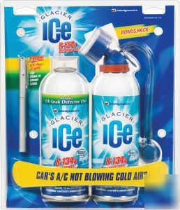 Glacier ice R134A leak sealer & recharge kit a/c