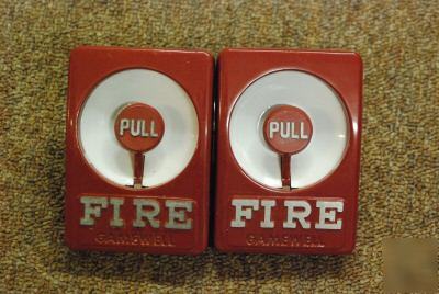 Lot of 2 gamewell fire alarm pull stations