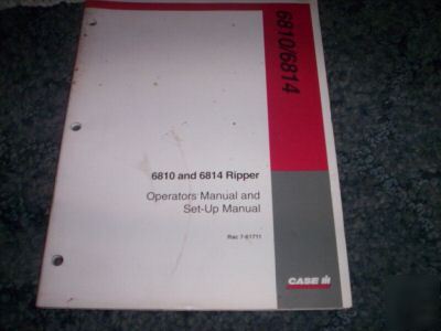 Case ih 6810-6814 ripper operators setup manual book 
