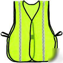 Lime traffic safety mesh construction jogging vest 