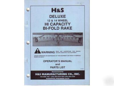 H&s deluxe 12 14 wheel bi-fold operator's manual 1996