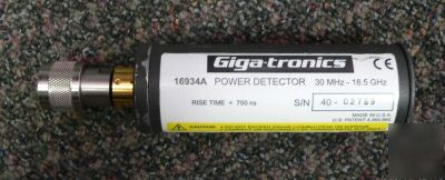 Giga-tronics 16934A peak power sensor 30 mhz - 18.5 ghz