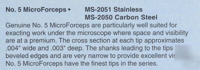Circon ms-2050 microforceps, carbon