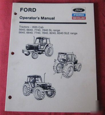  ford 5640 6640 7740 7840 5640 6640 operator's manual