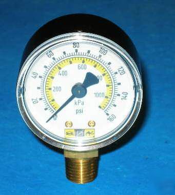 New amflo 1012-160 pressure gauge 0-160 psi