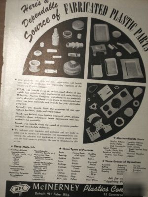 1960's mcinerney plastics co. asbestos ad page