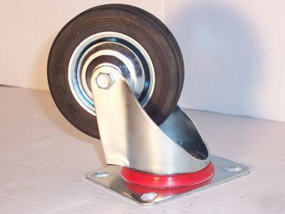 8 pc 4'' swivel caster wheels base & wheel bearings